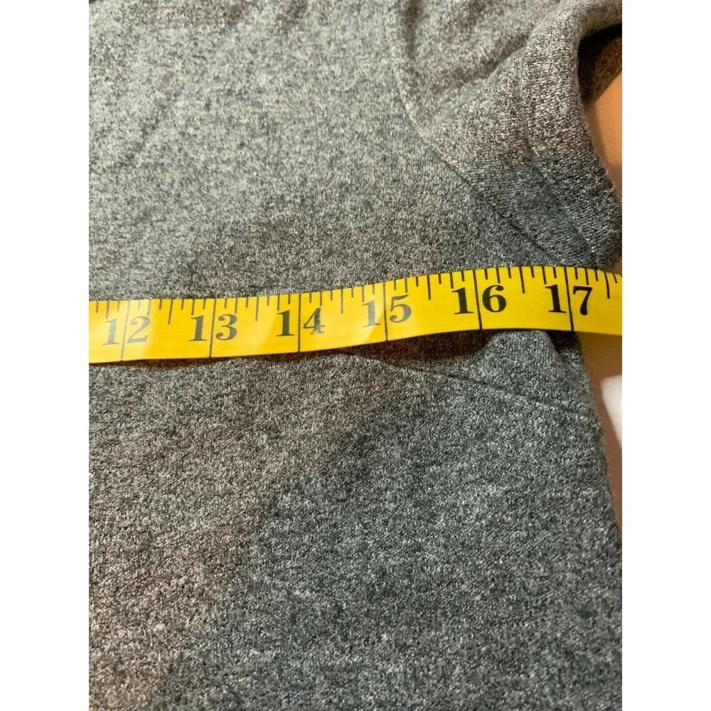 LOFT Women Gray Jewel Neck Short Sleeve Casual Shift Dress Size S